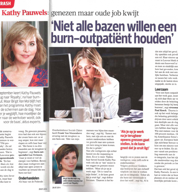Is Kathy Pauwels genezen van Burn-out? Interview met Dr. Paul Koeck in 'Dag Allemaal'